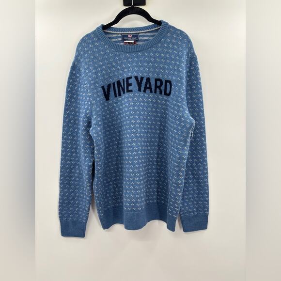 Vineyard Vines Mens Merino Wool Vineyard Logo Crewneck - Picture 4 of 5